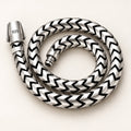 925 sterling silver chevron-link bracelet on an ivory background